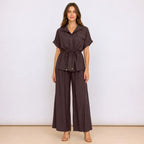 [2026] Capri, Completo Camicia Con Coulisse In Vita E Pantalone Coordinato