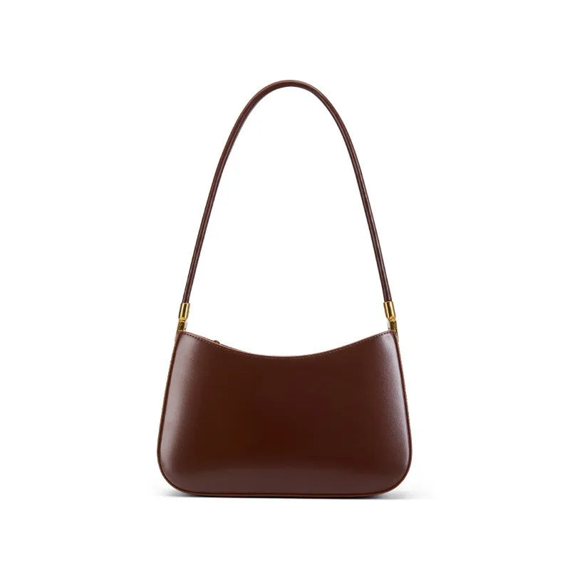 Red Leather Bag French Shoulder Handbag