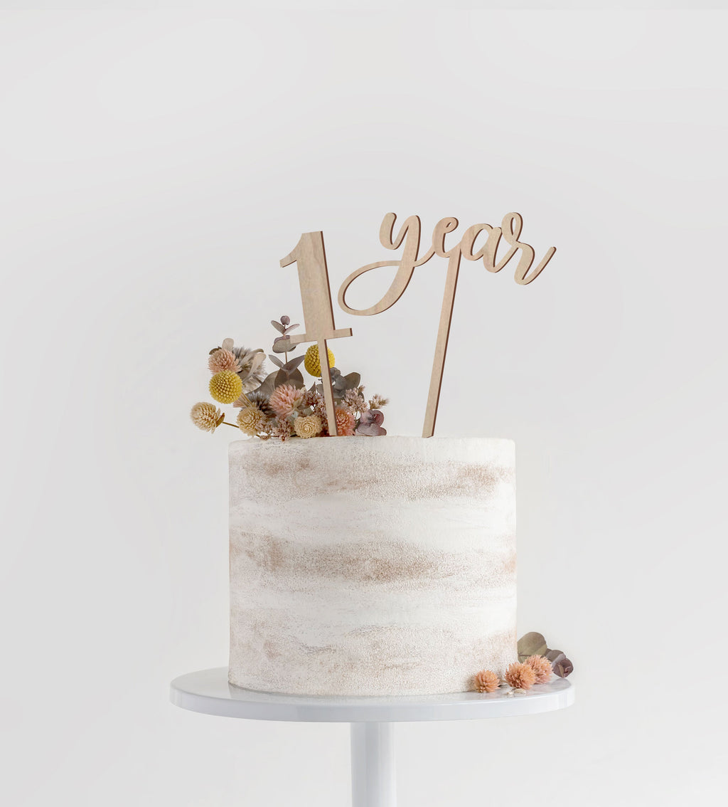 1 Year First Birthday Cake Topper