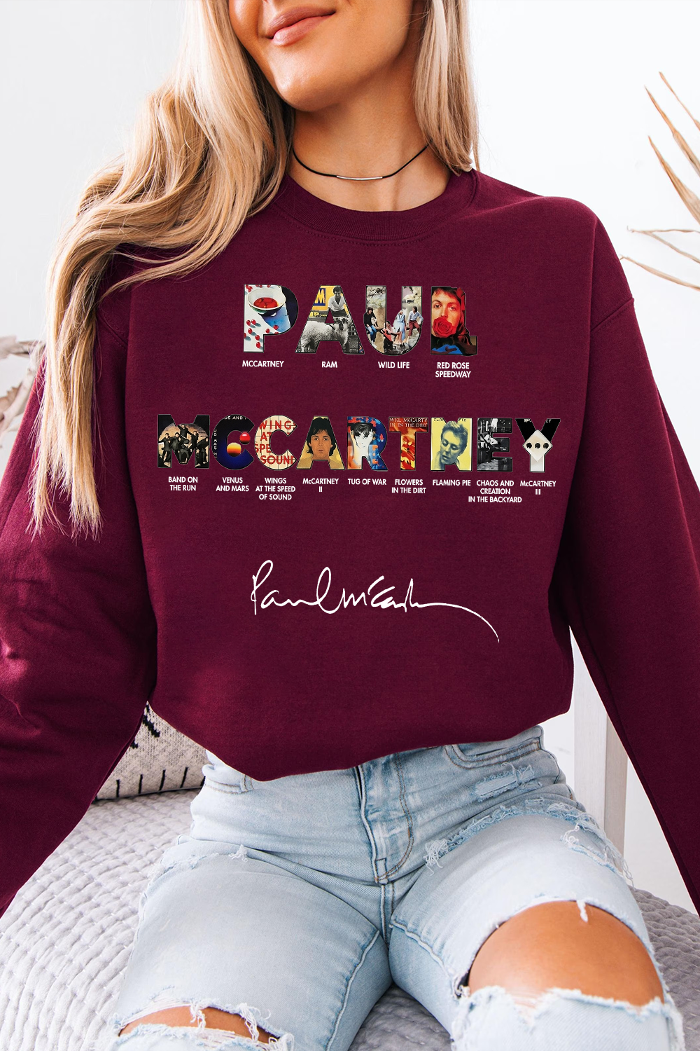 Paul Mccartney Print Women Sweatshirt