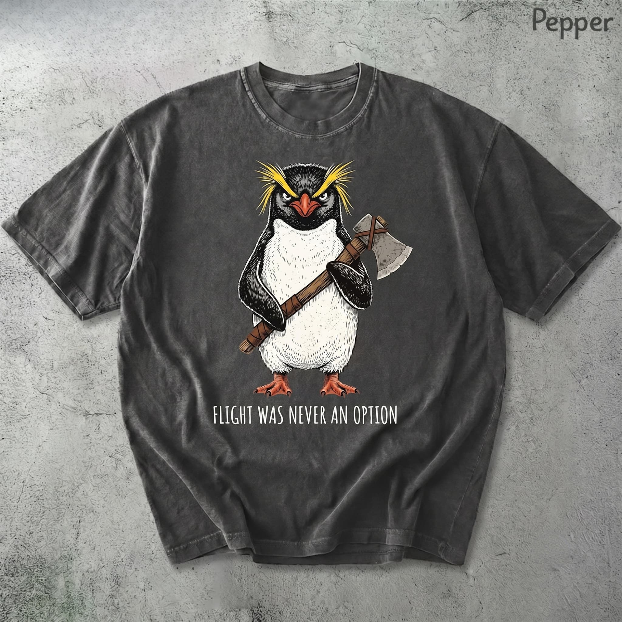 Flight Was Never an Option Comfort Penguin Meme T-shirt