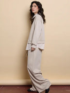 Women's two-piece set, including a top and trousers