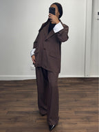 Ensemble blazer à rayures