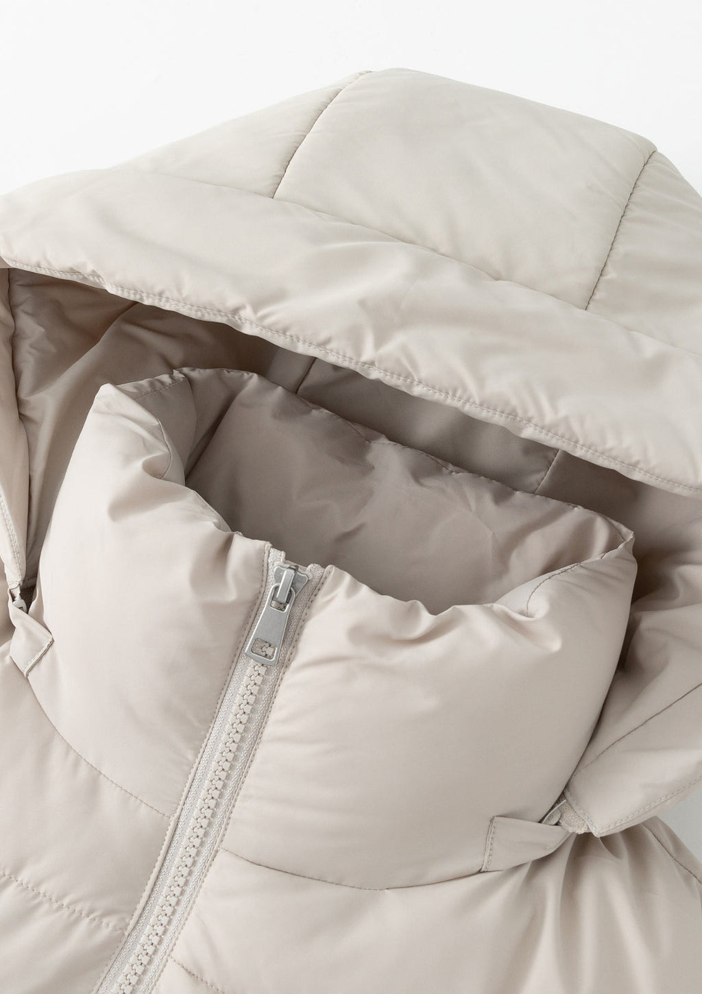 Detachable hooded down jacket