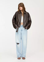 Luxurious Ebony Jacket – Effortlessly showcasing elegant style.