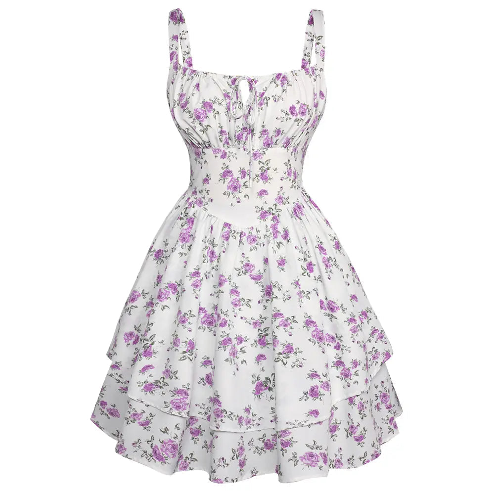 Floral Corset Mini Dress, Casual & Vacation Style