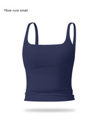 Women's solid-color sports tank top