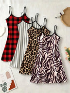 Women's All Over Print Cami Nightdress, Casual Soft Comfortable Spaghetti Strap Nightgown for All Seasons, Lady's Sleepwear for Indoor Wear, Breathable Sleep Dress
