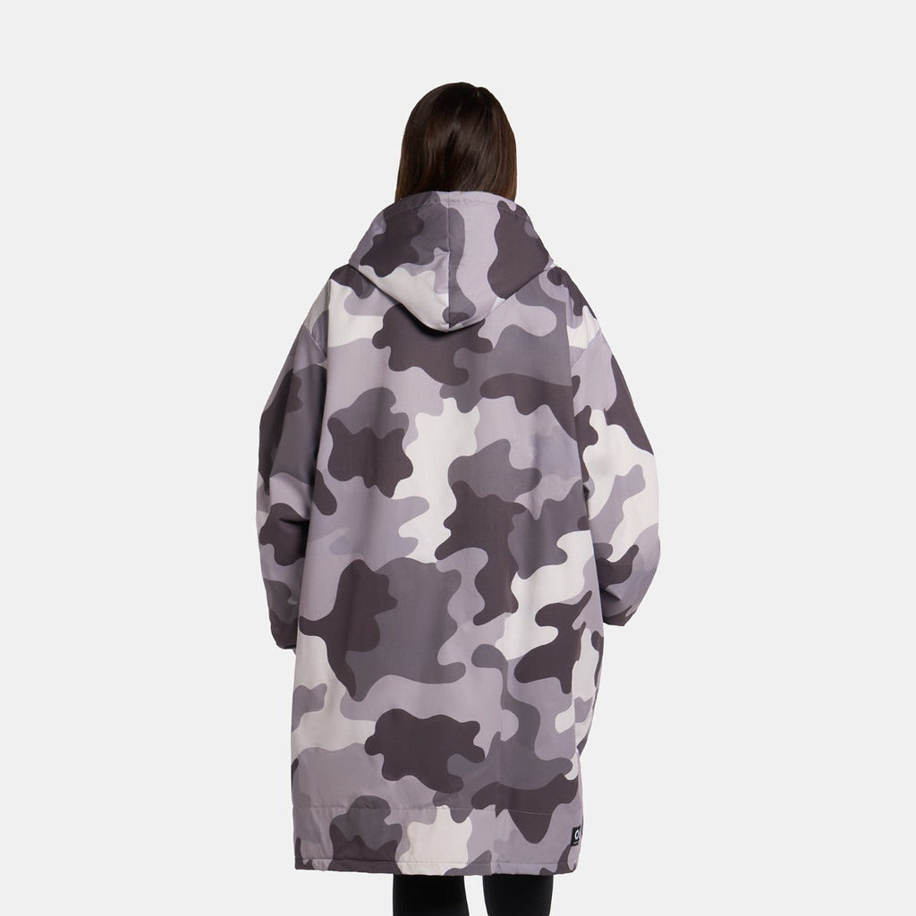Drying Robe Waterproof Wind Resistant Changing Robe Soft Sherpa Fleece Lined Oversized Hooded Long Sleeve Coat Jacket for Kids Adults Men Women Surfing Beach Swimming Keep Dry