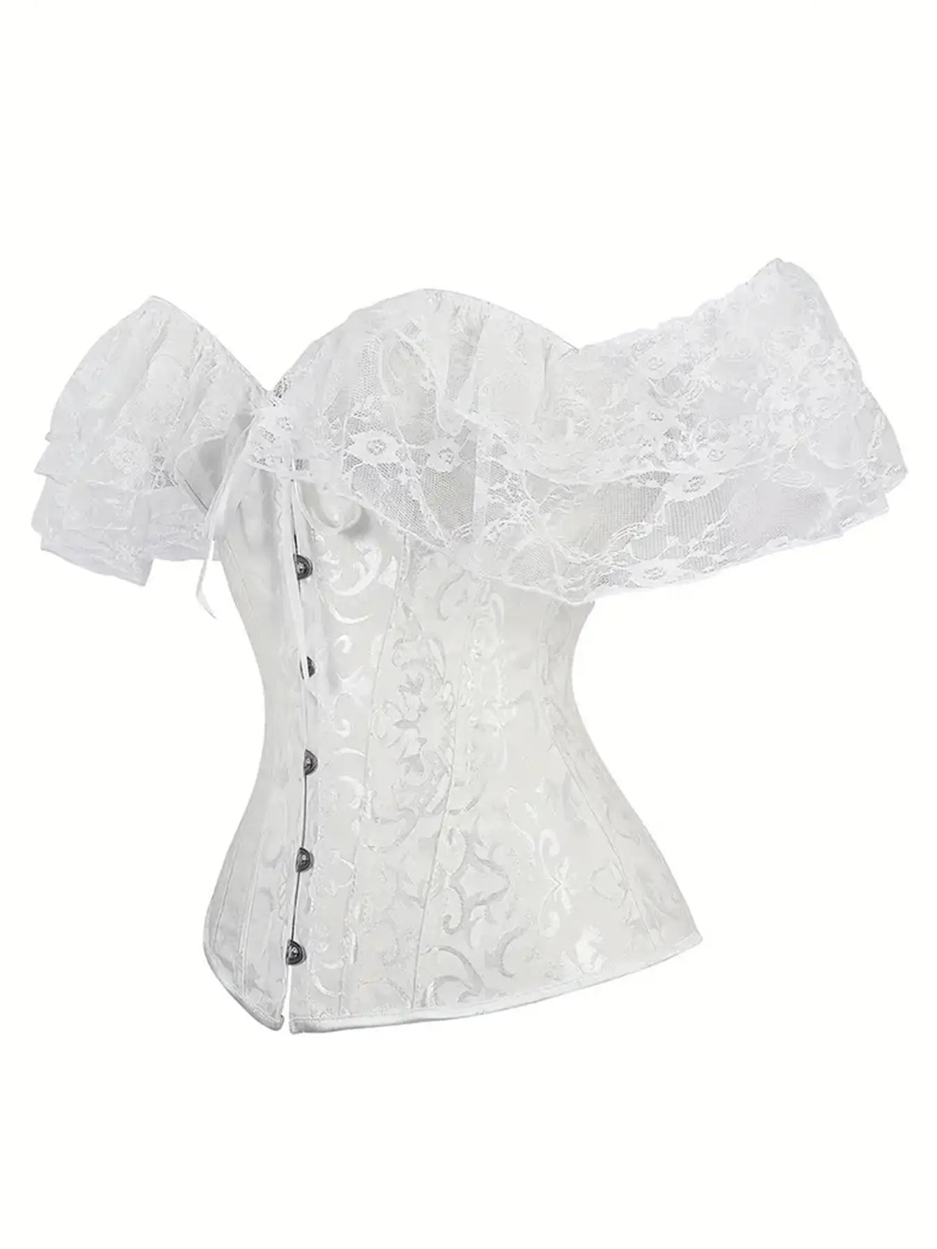 Women's Floral Jacquard Bone Fishbone Corset Structure Shapewear Tube Top, Retro Fashionable Tummy Control Shaper, Women's Shapewear for All Seasons, Corset Tops, Vintage Corset Tops