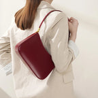 Red Leather Bag French Shoulder Handbag