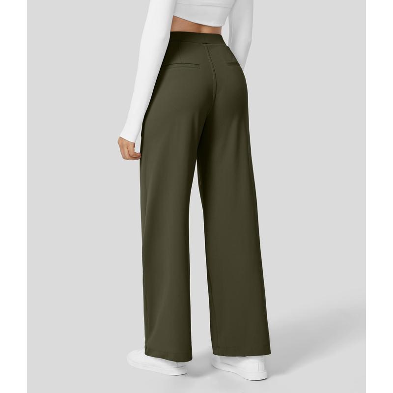 High Waisted Pocket Straight Leg Work Pants, Business Casual Outfits for Women, Women's Sports & Outdoor Clothing