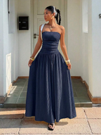 Women's Summer Elegant Strapless Maxi Dress