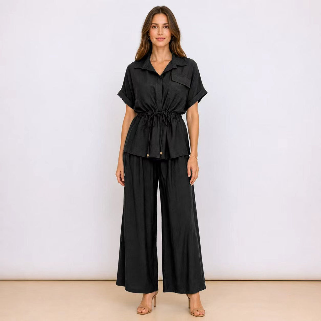 [2026] Capri, Completo Camicia Con Coulisse In Vita E Pantalone Coordinato