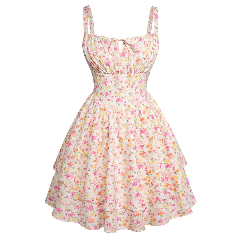 Floral Corset Mini Dress, Casual & Vacation Style