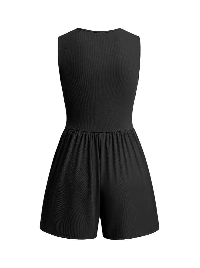 Women's Spring/Summer Sleeveless V-Neck Romper