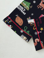 [Christmas Pajamas]Women's Christmas Pajama Set, Elegant Long Sleeve Top & Pants, Comfortable Home Wear, Fall Winter, Cute Holiday Gift Idea,christmas movie,Pajama Day,Pajama Party,christmas Vacation,EIF,Clark Christmas, Loungewear