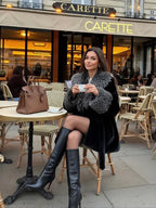 Women's Winter Fashion Faux Fur Coat, Vintage Loose Fit Long Sleeve Jacket, Large Fur Collar, Daily Wear Outerwear