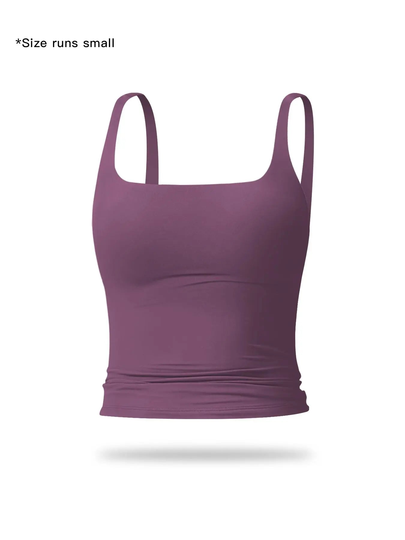 Women's solid-color sports tank top