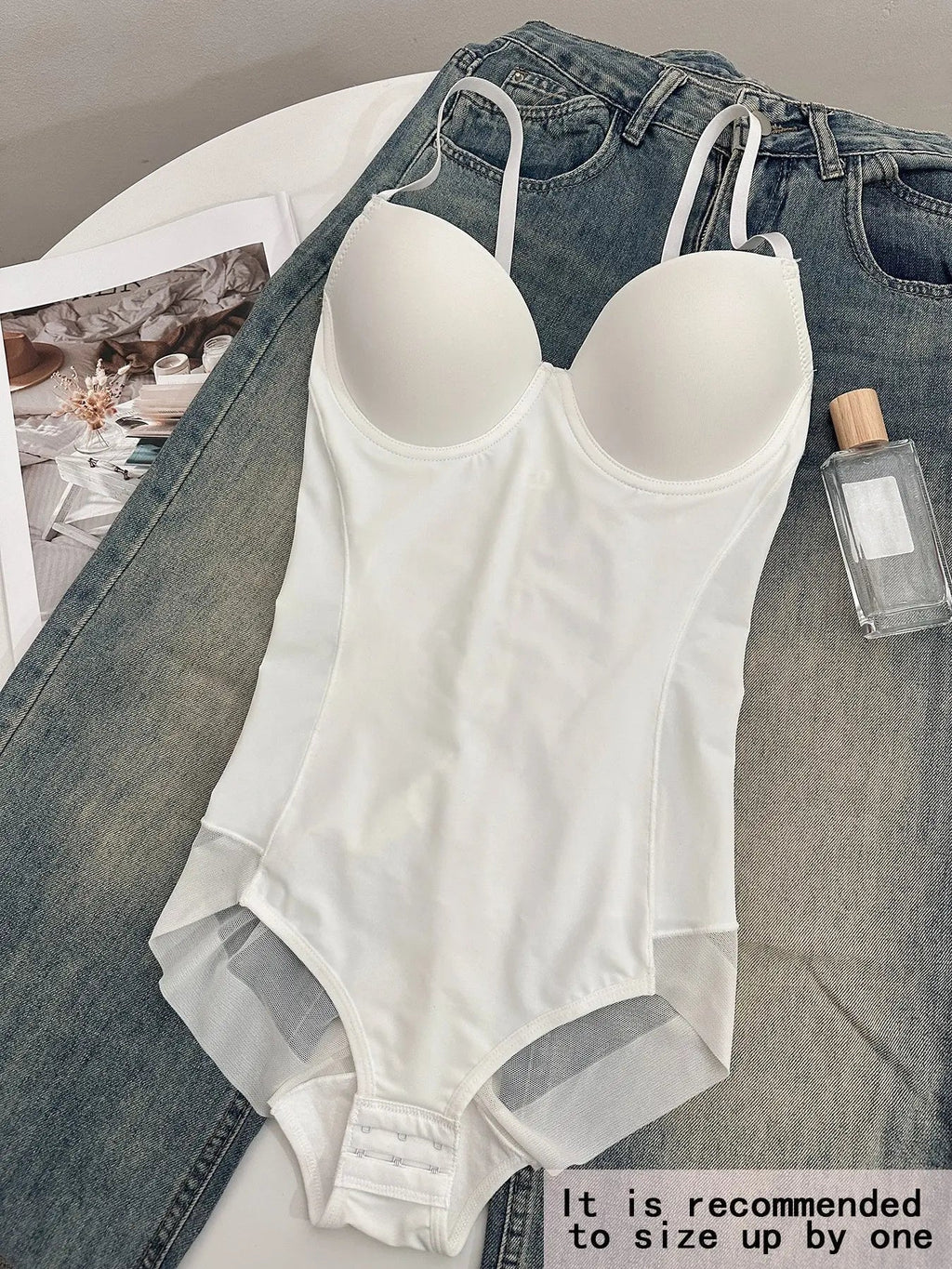 Women's Bodysuit with Bra and Adjustable Straps, Slimming Shaping Artistry, Sizes XS to Xxl for All Seasons