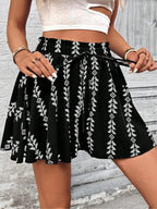 Women's All Over Print Knot Front Shorts
