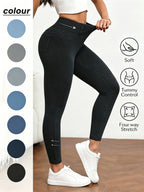 Women's High-Waisted Compression Denim Long Pants