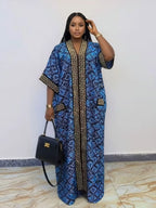 Plus Size African-Style Kaftan Dress for Women