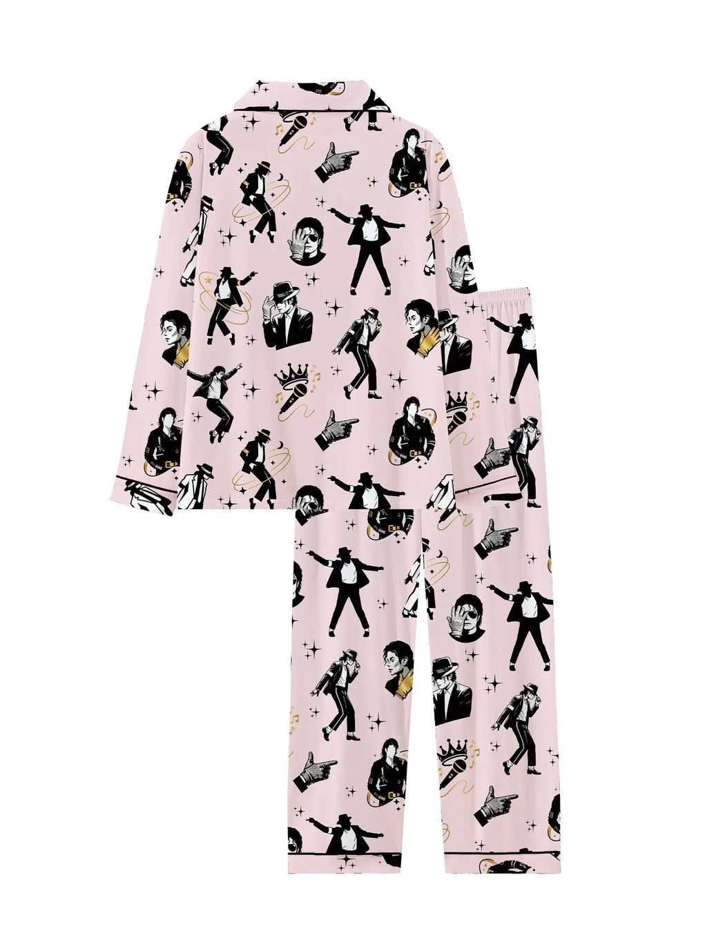 Women's Cute Retro Music Star Pajamas Set
