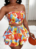 Women's cropped vest and mini skirt set
