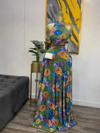 Women's O-Neck Sleeveless A-line Maxi Dress