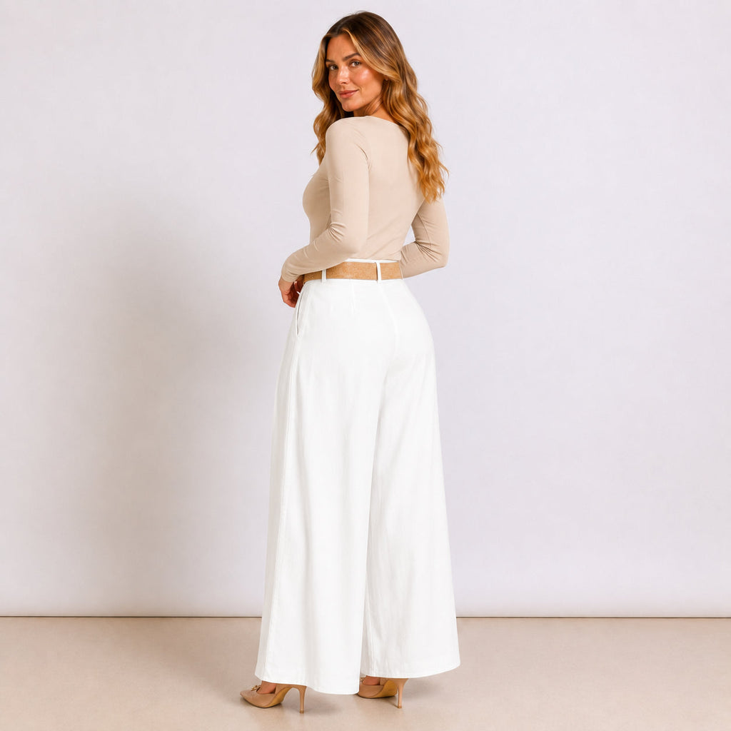 [2026.COUTURE] Pantaloni In Cotone Con Pince