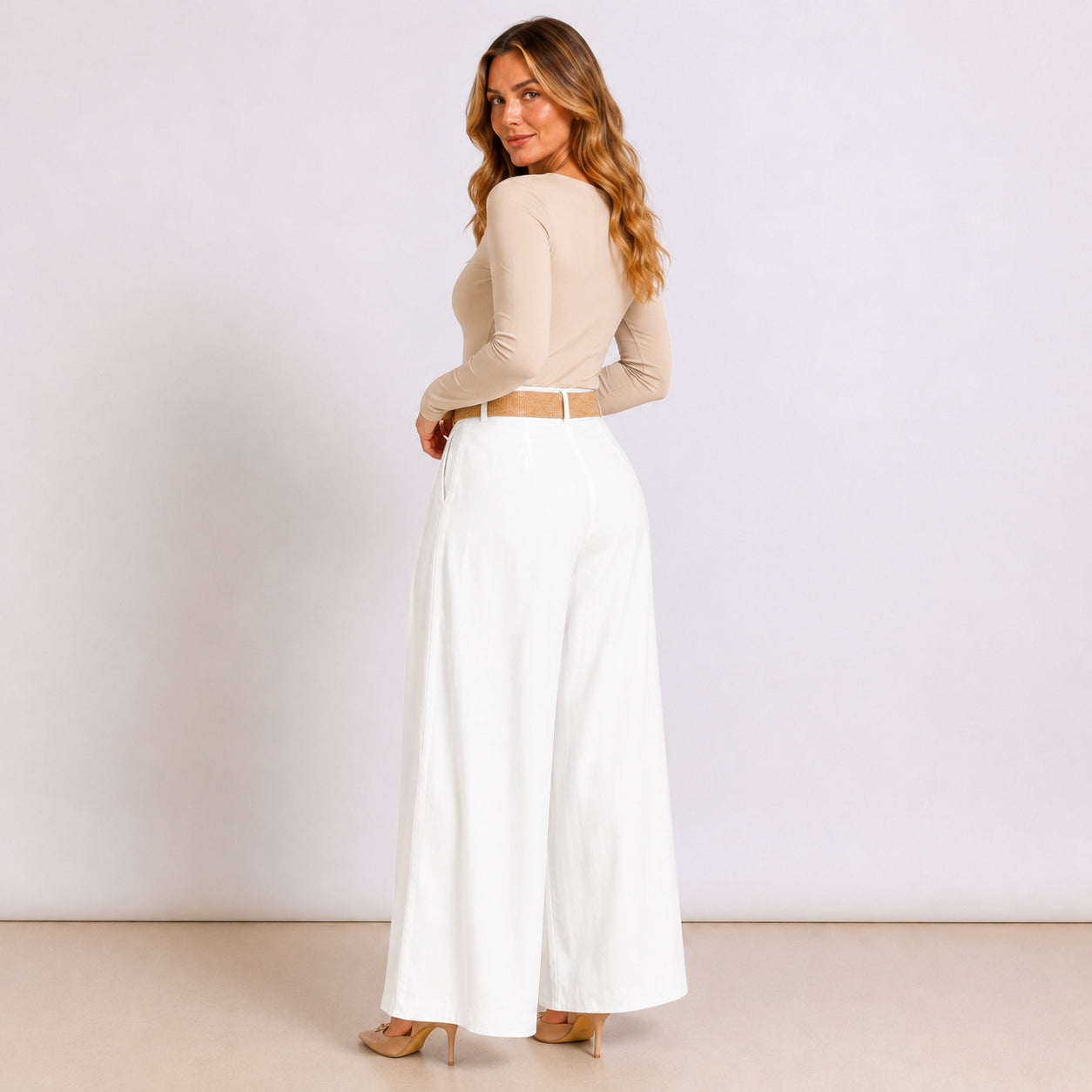 [2026.COUTURE] Pantaloni In Cotone Con Pince