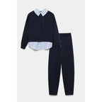 Women's two-piece set, including a top and trousers