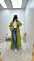 Oversized Coat Straight Fit with Two Pockets for Women