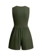 Women's Spring/Summer Sleeveless V-Neck Romper
