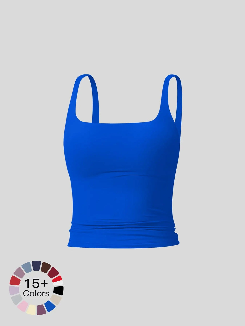 Women's solid-color sports tank top
