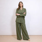 Coordinato Blazer Annodato E Pantalone