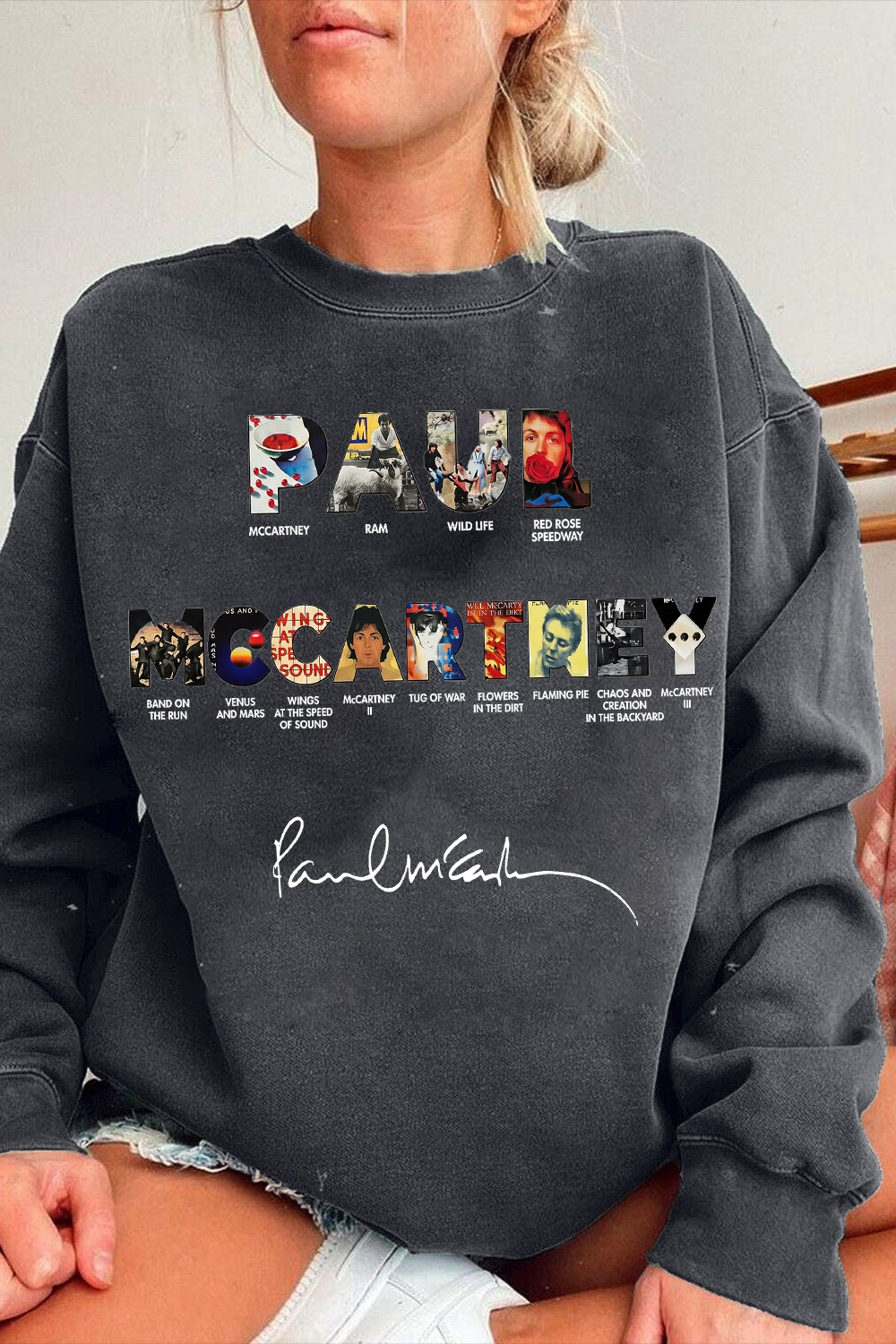 Paul Mccartney Print Women Sweatshirt