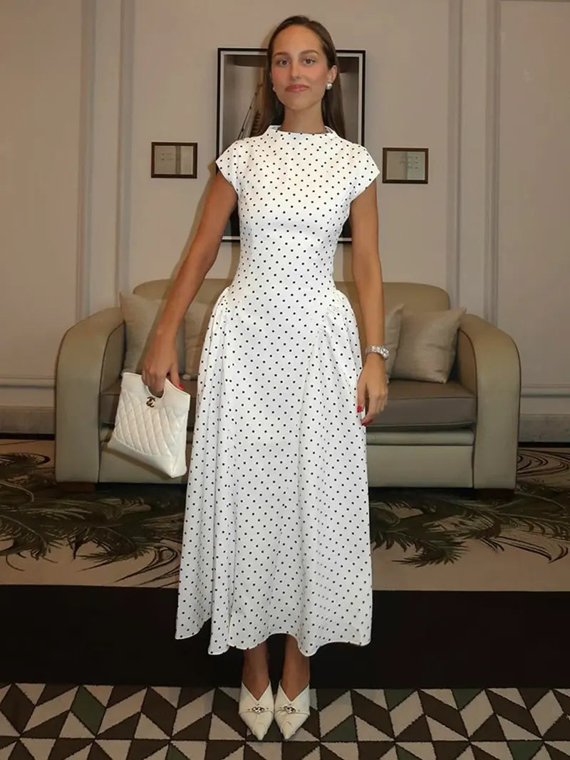 Sleeveless Slim-Fit A-Line Maxi Dress