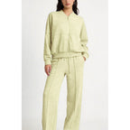 Spring tracksuit with zippered, fleece-free lining
