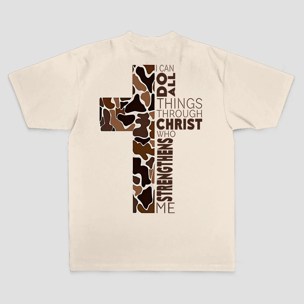 I Can Do All Things Through Christ Who Strengthens Me Printed Men's T-shirt