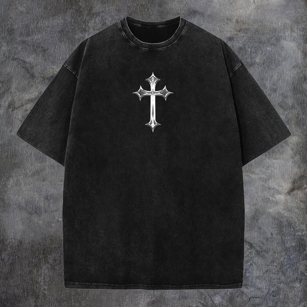 Crown Of Thorns Portrait Washed T-Shirt