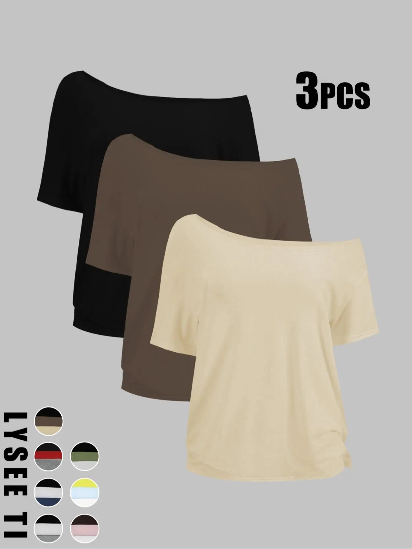 Women's Solid Color Tee, Casual Basic Short Sleeve T-shirt for Daily Wear, Ladies Clothes for All Seasons