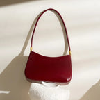 Red Leather Bag French Shoulder Handbag