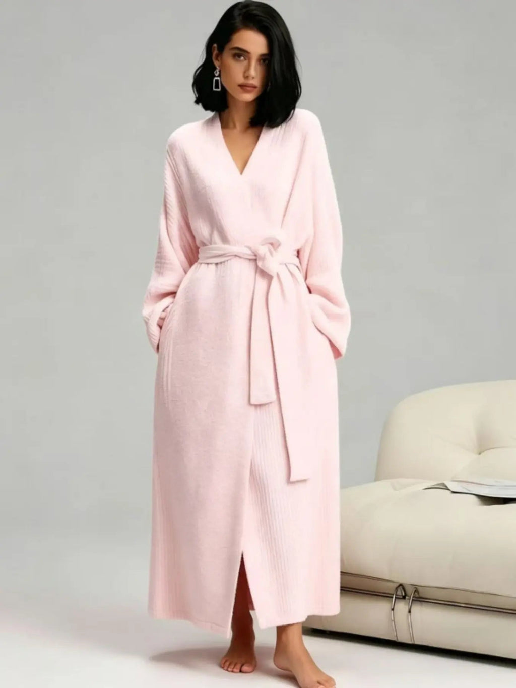 [COZY Soft Plush Feel]Women's Double-Sided Fleece Robe|Thickened Long Plush Loungewear|Warm Flannel Pajamas for Fall & Winter|Soft, Cozy, and Wearable Indoors & Outdoors