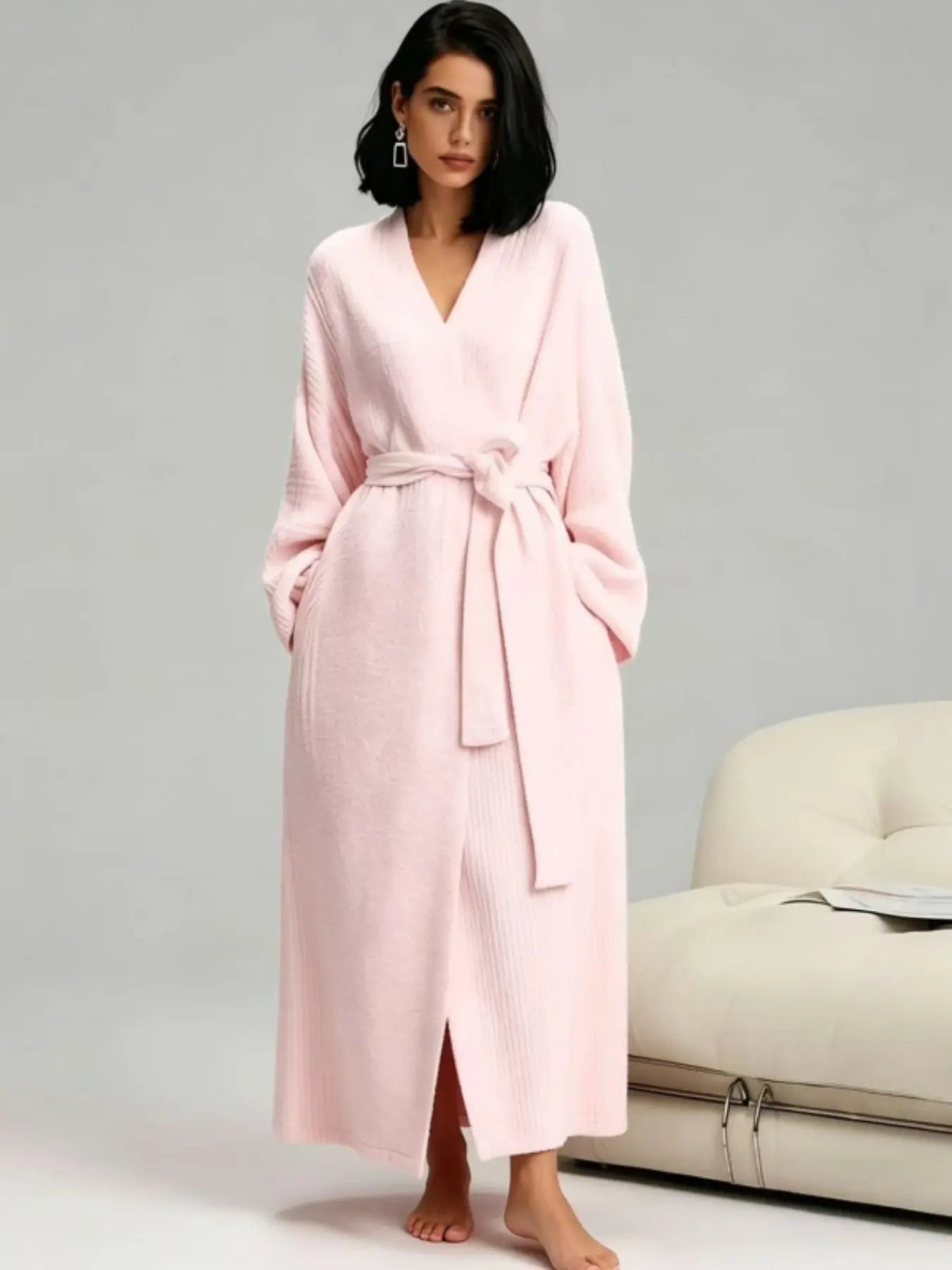 [COZY Soft Plush Feel]Women's Double-Sided Fleece Robe|Thickened Long Plush Loungewear|Warm Flannel Pajamas for Fall & Winter|Soft, Cozy, and Wearable Indoors & Outdoors