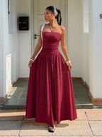Women's Summer Elegant Strapless Maxi Dress