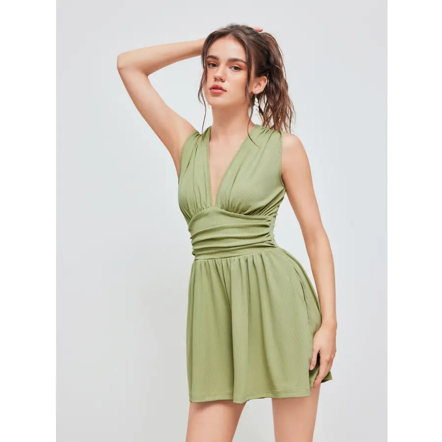 Women's Spring/Summer Sleeveless V-Neck Romper