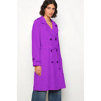 Trench coat, lined, lapel, double-breasted, with belt, front pockets, comfortable women's wear, elegant and versatile, suitable for any occasion, formal or casual, especially suitable for autumn, winter and spring.