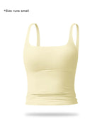 Women's solid-color sports tank top